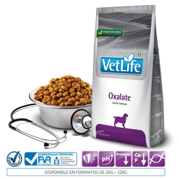 Vet Life Oxalate, desarrollado para diluir y evitar la aparicion de cristales de oxalato