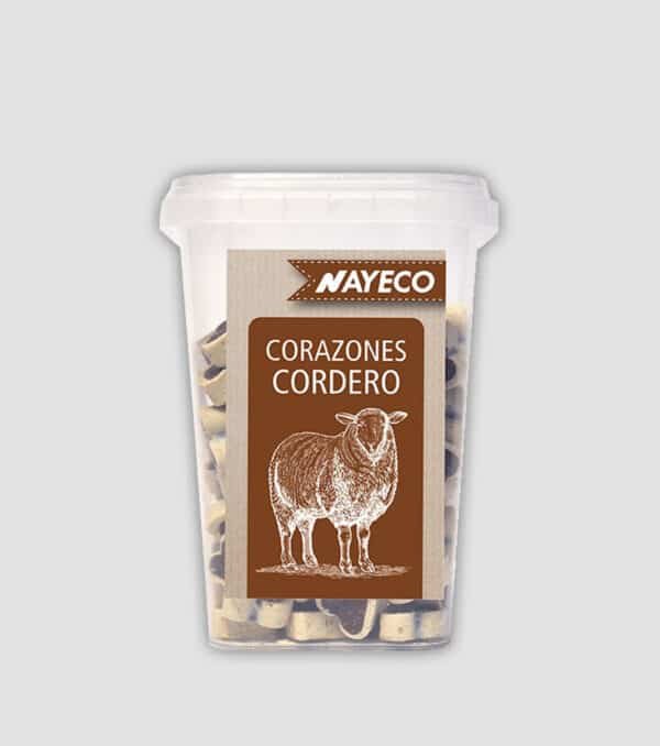 CAJA SNACK NAYECO DIGEST CORAZONES DE CORDERO FORMATO DE 200GR