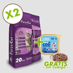 OFERTA BLACK FRIDAY: Por la compra 2 sacos Forzecat, 2 tarrinas de paté Edgard Cooper GRATIS