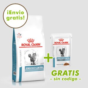 Por la compra de cada saco Royal Canin Sensitivity Control, un sobre de salsa Sensitivity Control de regalo