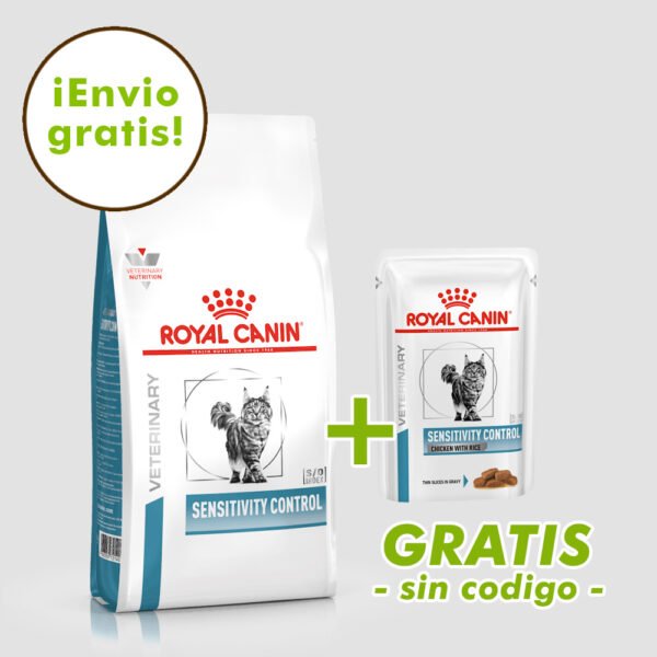 Por la compra de cada saco Royal Canin Sensitivity Control, un sobre de salsa Sensitivity Control de regalo