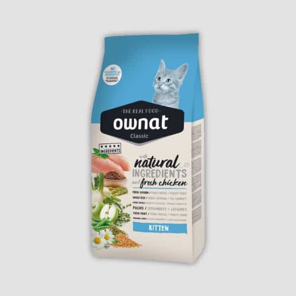 Ownat classic kitten gatos en formato de 4kg y 400gr