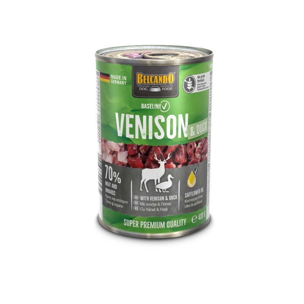 BELCANDO BASELINE Venado & Pato comida húmeda para perros 400gr